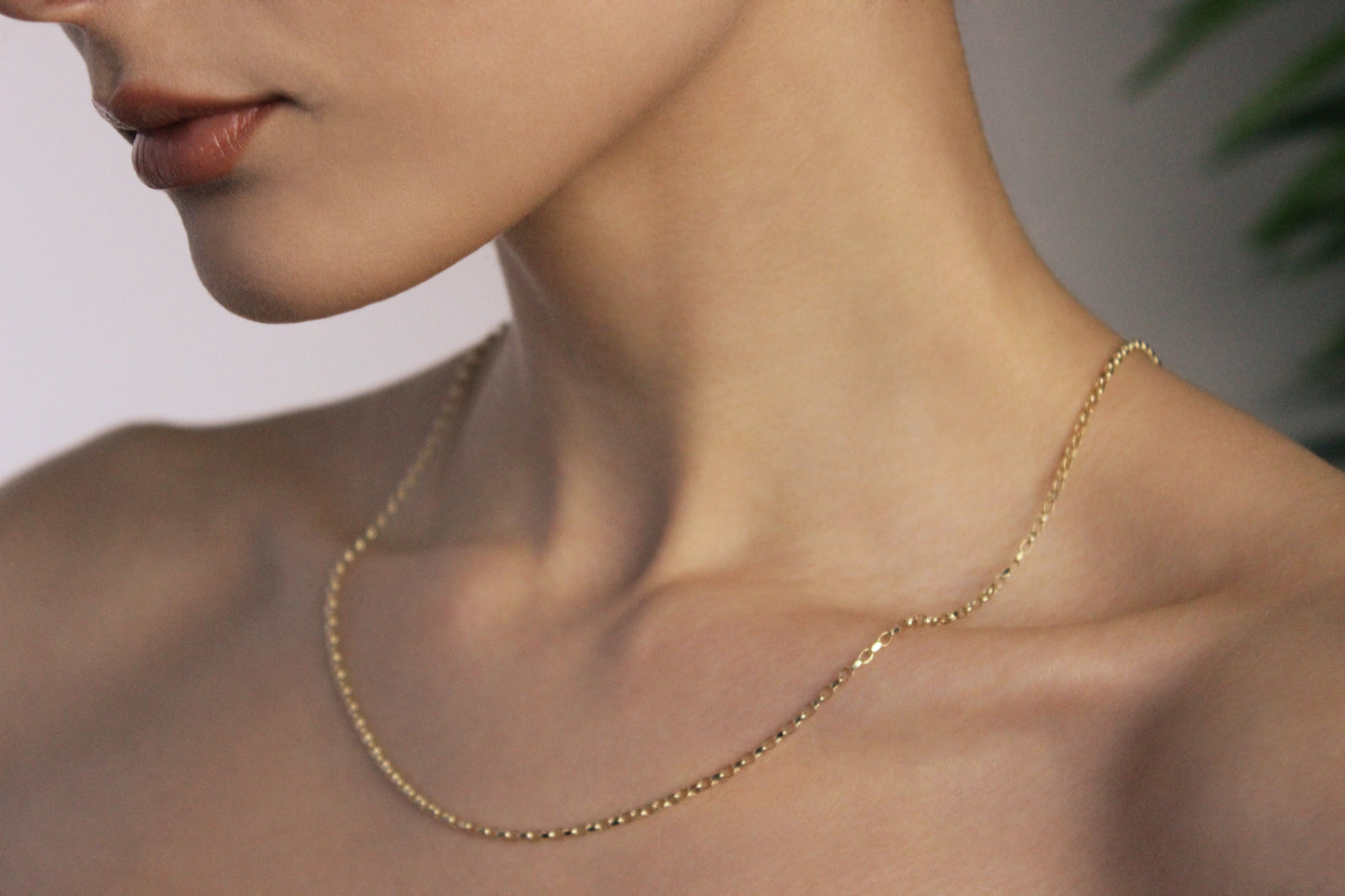 9ct Diamond cut Belcher Chain (L)