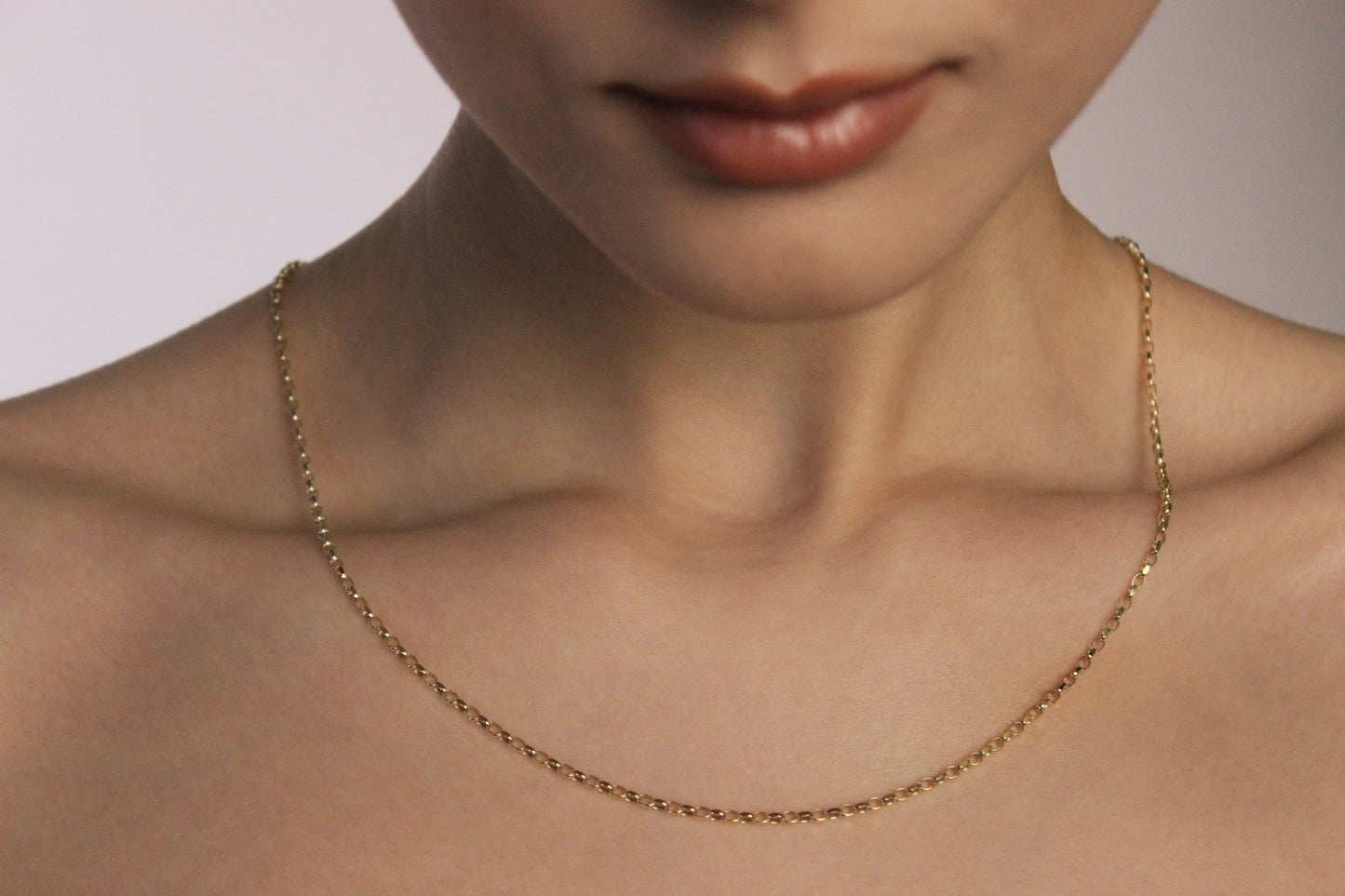 9ct Diamond cut Belcher Chain (L)