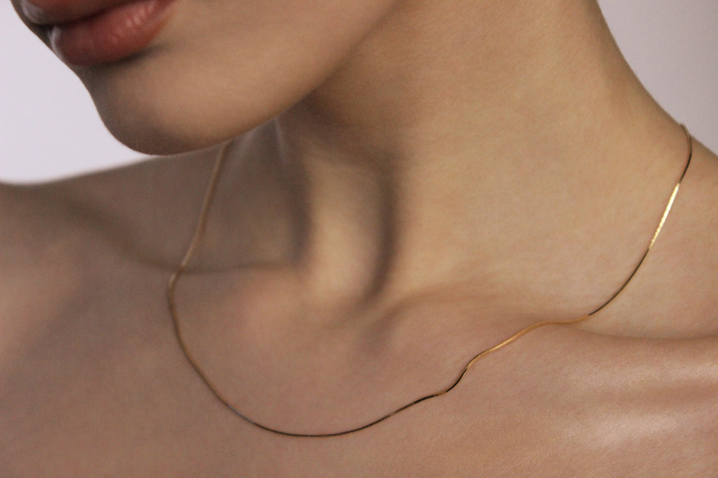 9ct Square cut Snake chain