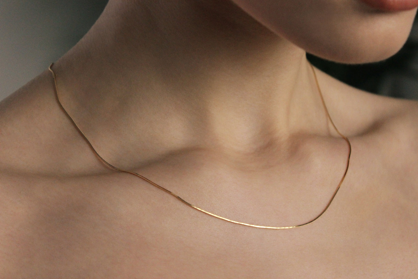 9ct Square cut Snake chain