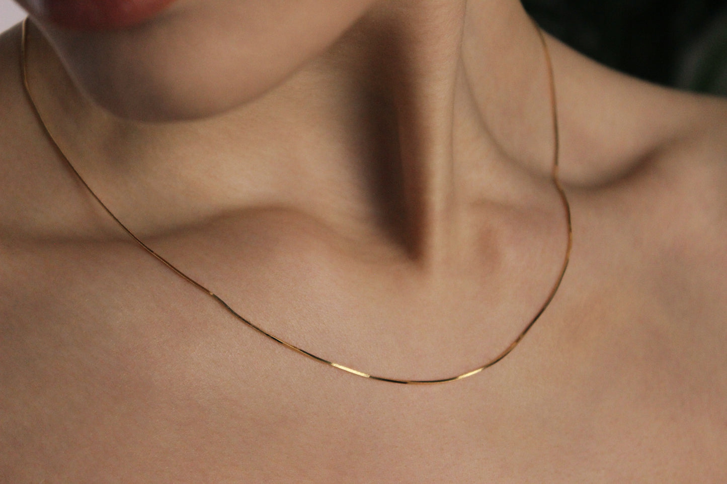 9ct Square cut Snake chain