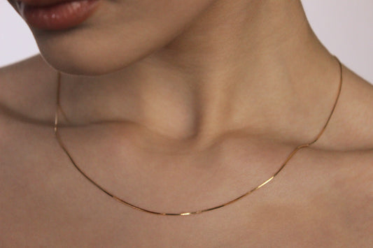 9ct Square cut Snake chain