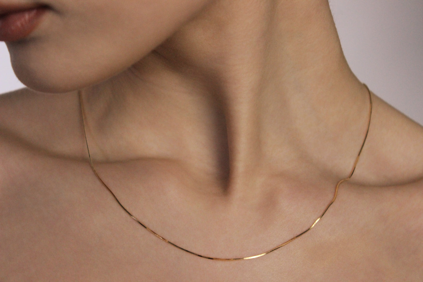 9ct Square cut Snake chain