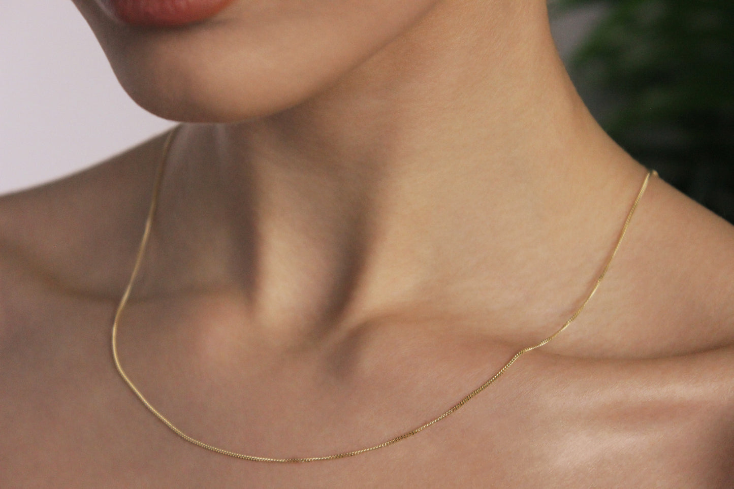 9ct Diamond cut Curb chain