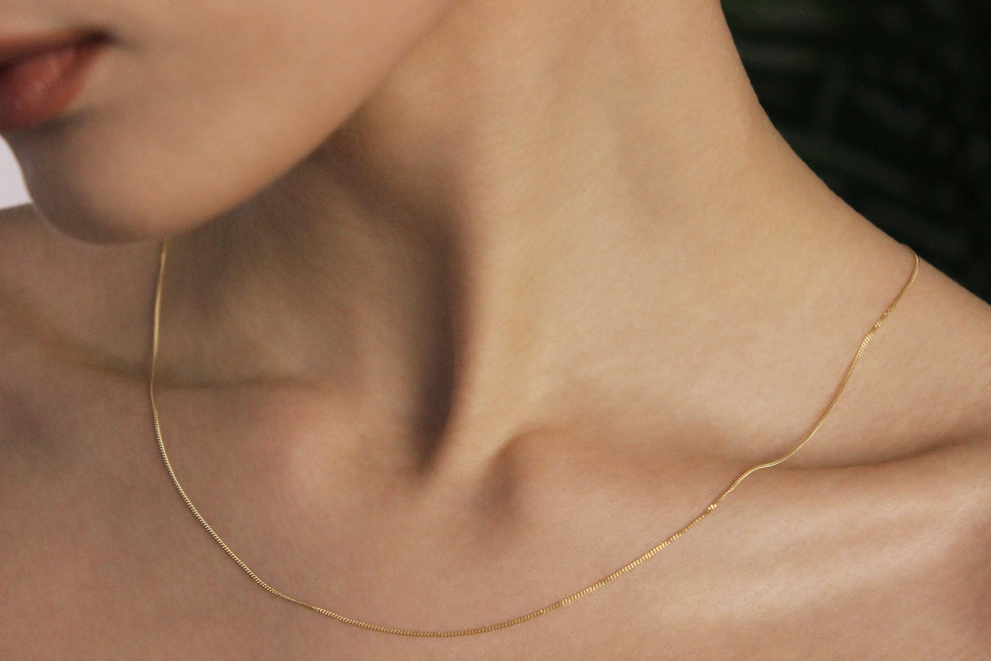 9ct Diamond cut Curb chain